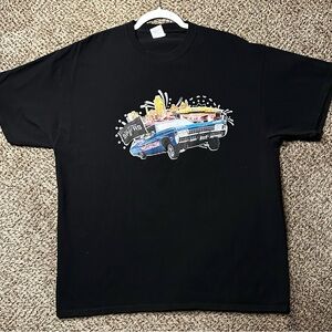 Black Graphic Car San Antonio spurs Print Men's T-Shirt